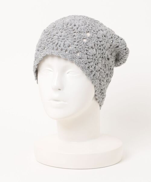 ammy.(エイミードット)の「【 ammy. / エイミードット 】 クロシェ ニット ビーニー(ニットキャップ/ビーニー・レディース・ブラック/モカ/アイボリー/グレー・FREE)」の10枚目の写真
