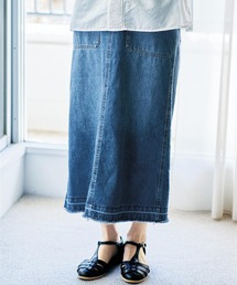 and myera（アンド マイラ）の「ａｎｄ　ｍｙｅｒａ　台形のデニムスカート（デニムスカート）」