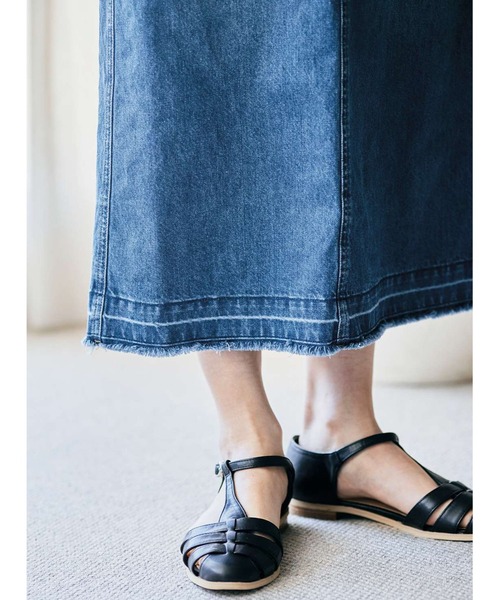 and myera(アンド マイラ)の「and myera 台形のデニムスカート(デニムスカート・レディース・ブルー・MEDIUM/LARGE/X-LARGE/SMALL)」の14枚目の写真
