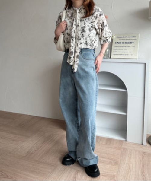 raffime（ラフィミー）の「ボウタイ取り外しブラウス（シャツ/ブラウス・レディース・ブラック/ブルー・フリー）」の10枚目の写真