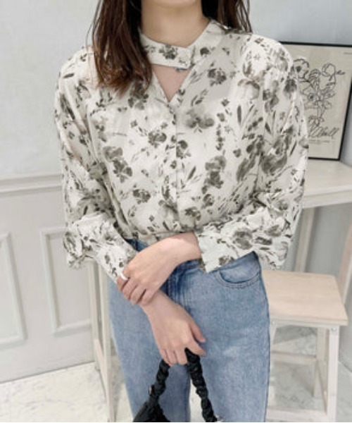 raffime（ラフィミー）の「ボウタイ取り外しブラウス（シャツ/ブラウス・レディース・ブラック/ブルー・フリー）」の11枚目の写真