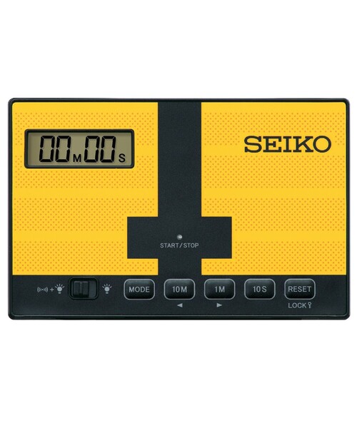 SEIKO(セイコー)の「【ビームスの百名品】SEIKO / SPORTS TIMER CLOCK TOUCH PLATE 競泳 ミニスポーツタイマー(掛け時計・メンズ・イエロー・ONE SIZE)」の2枚目の写真