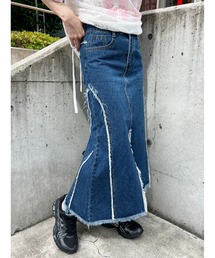 WC | フロントスリットデニムロングスカート(スカート)