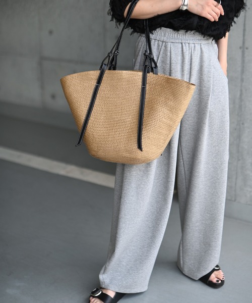 Marient(マリエント)の「カゴトートBAG(かごバッグ・レディース・ベージュ/ブラック・FREE)」の9枚目の写真