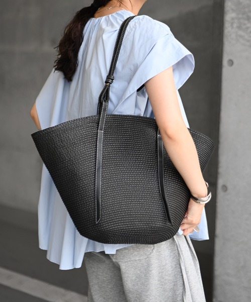 Marient(マリエント)の「カゴトートBAG(かごバッグ・レディース・ベージュ/ブラック・FREE)」の17枚目の写真