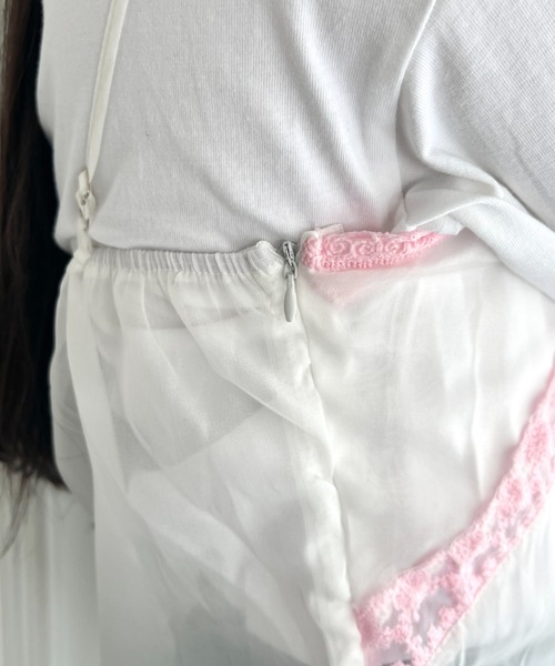 SOLLON.（ソルロン）の「ランジェリー風シアーワンピース（ワンピース・レディース・ホワイト・FREE）」の10枚目の写真