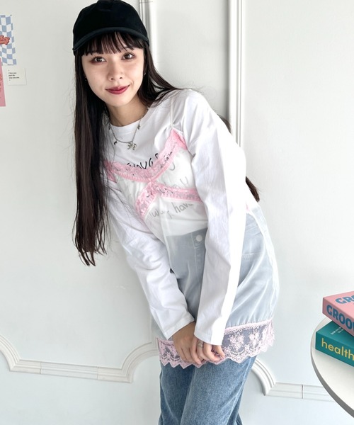 SOLLON.（ソルロン）の「ランジェリー風シアーワンピース（ワンピース・レディース・ホワイト・FREE）」の7枚目の写真