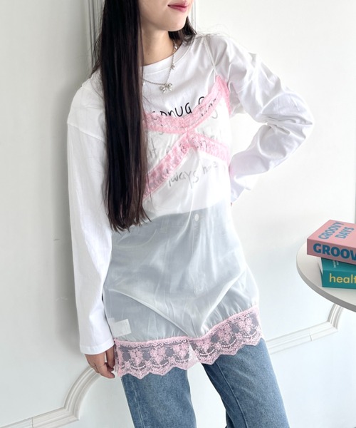 SOLLON.（ソルロン）の「ランジェリー風シアーワンピース（ワンピース・レディース・ホワイト・FREE）」の5枚目の写真