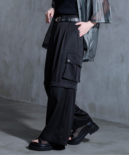 Ellno Loset（エルノロゼット）の「2WAYジップカーゴパンツ（カーゴパンツ・メンズ・ブラック/ブルーグリーン・LARGE/MEDIUM/SMALL/X-SMALL）」の15枚目の写真