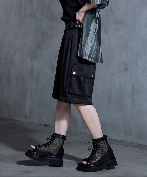 Ellno Loset（エルノロゼット）の「2WAYジップカーゴパンツ（カーゴパンツ・メンズ・ブラック/ブルーグリーン・LARGE/MEDIUM/SMALL/X-SMALL）」の11枚目の写真