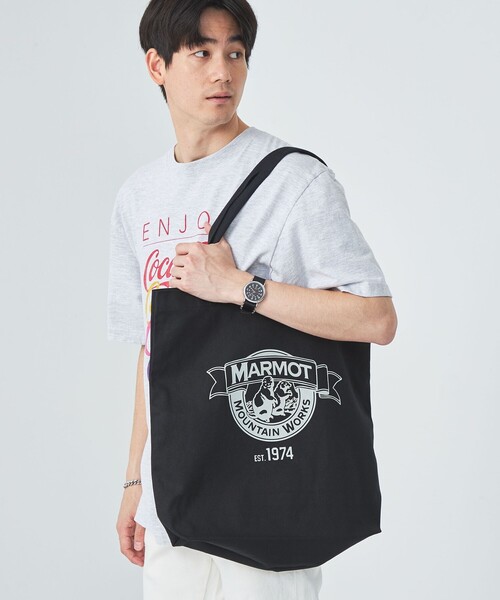 MARMOT（マーモット）の「【別注】＜Marmot＞GLR ロゴ キャンバス トートバッグ（トートバッグ・メンズ・ホワイト/ダークブラウン/ブラック・FREE）」の2枚目の写真