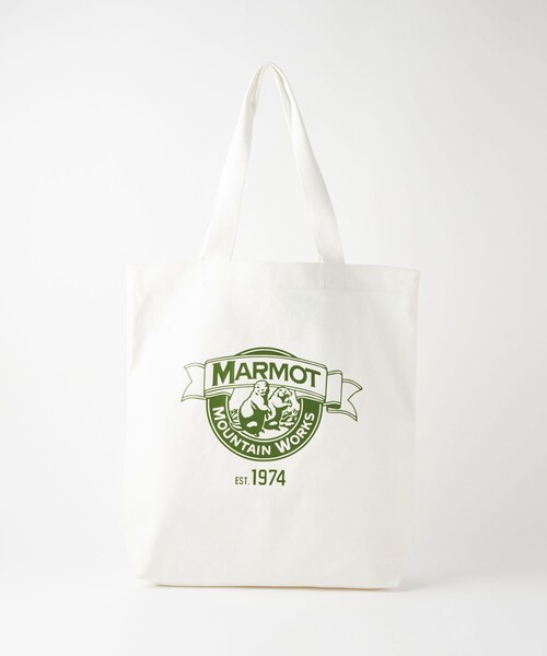 MARMOT（マーモット）の「【別注】＜Marmot＞GLR ロゴ キャンバス トートバッグ（トートバッグ・メンズ・ホワイト/ダークブラウン/ブラック・FREE）」の4枚目の写真