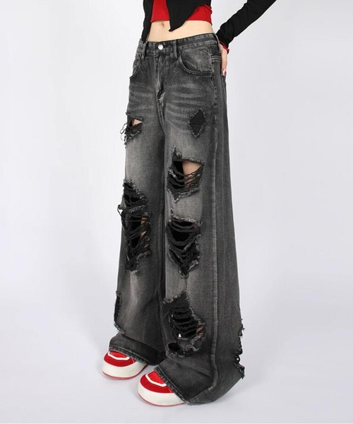 □Lilamusant(リラミュゾン)□ヴィンテージライクオーバーダイワイド