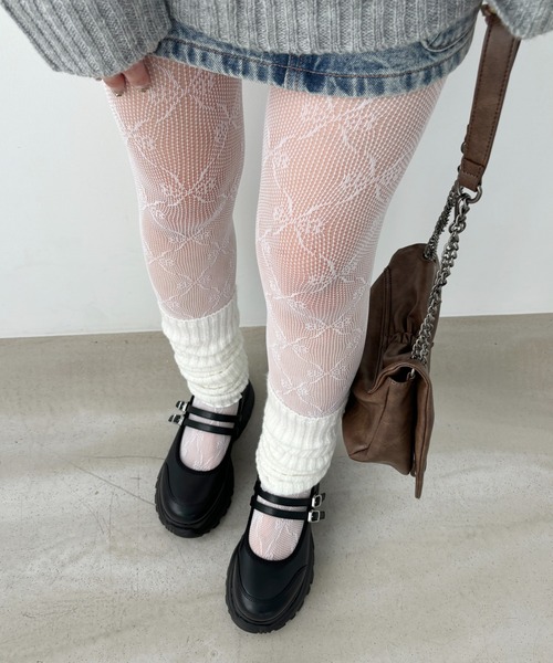 Heather（ヘザー）の「ボリュームレッグウォーマー　144133（レッグウォーマー・レディース・ブラック/ホワイト・ONE SIZE）」の15枚目の写真