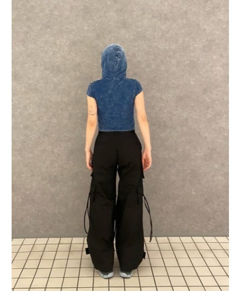 LAGUA GEM（ラグアジェム）の「WASH COMPACT フーディ（Tシャツ/カットソー・レディース・ブラック/ブルー・FREE）」の21枚目の写真