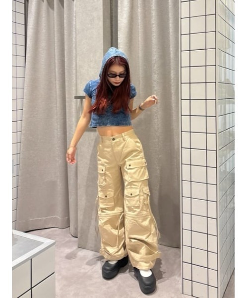 LAGUA GEM（ラグアジェム）の「WASH COMPACT フーディ（Tシャツ/カットソー・レディース・ブラック/ブルー・FREE）」の18枚目の写真