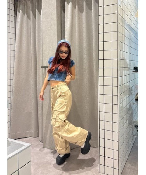 LAGUA GEM（ラグアジェム）の「WASH COMPACT フーディ（Tシャツ/カットソー・レディース・ブラック/ブルー・FREE）」の19枚目の写真