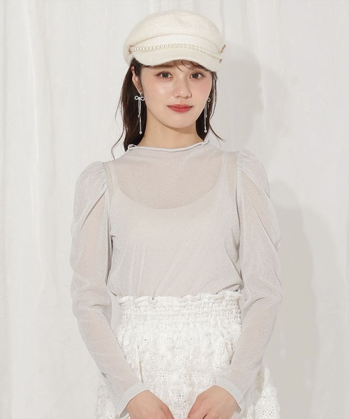 WILLSELECTION（ウィルセレクション）の「ラメシアートップス（その他トップス・レディース・オフホワイト/ラベンダー/ピンク/ブラック・FREE）」の2枚目の写真