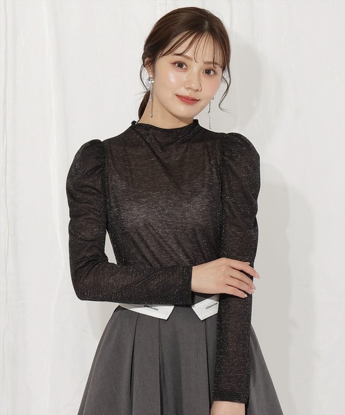 WILLSELECTION（ウィルセレクション）の「ラメシアートップス（その他トップス・レディース・オフホワイト/ラベンダー/ピンク/ブラック・FREE）」の3枚目の写真