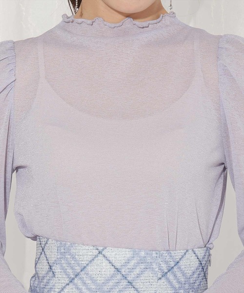 WILLSELECTION（ウィルセレクション）の「ラメシアートップス（その他トップス・レディース・オフホワイト/ラベンダー/ピンク/ブラック・FREE）」の8枚目の写真