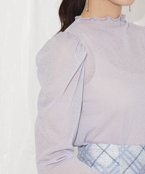 WILLSELECTION（ウィルセレクション）の「ラメシアートップス（その他トップス・レディース・オフホワイト/ラベンダー/ピンク/ブラック・FREE）」の7枚目の写真