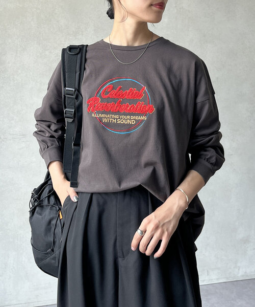 CPCM(シーピーシーエム)の「サガラ刺繍ロングスリーブT(Tシャツ/カットソー・レディース・アイボリー/ネイビー/ホワイト/ブラック・FREE)」の21枚目の写真