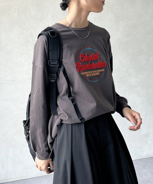 CPCM(シーピーシーエム)の「サガラ刺繍ロングスリーブT(Tシャツ/カットソー・レディース・アイボリー/ネイビー/ホワイト/ブラック・FREE)」の19枚目の写真