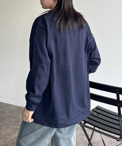 CPCM(シーピーシーエム)の「サガラ刺繍ロングスリーブT(Tシャツ/カットソー・レディース・アイボリー/ネイビー/ホワイト/ブラック・FREE)」の14枚目の写真