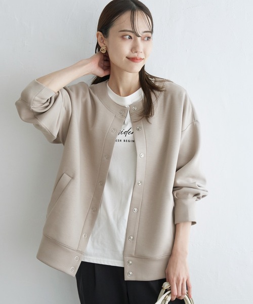 ikka(イッカ)の「【洗濯機で洗える】GOKU楽ダンボールカーディガン(カーディガン/ボレロ・レディース・レッド/ベージュ/ブラック/モカ・M/L/S)」の11枚目の写真