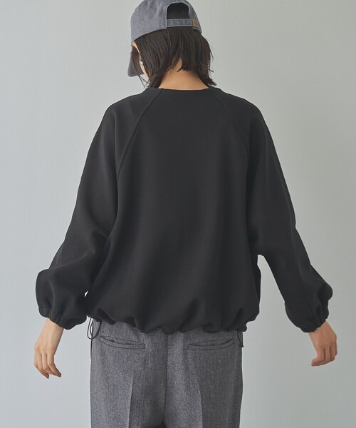 RONEL(ロネル)の「ダブルジャージーノーカラージャケット(ブルゾン・レディース・ブラック/ネイビー/ナチュラル・S/M/L)」の10枚目の写真