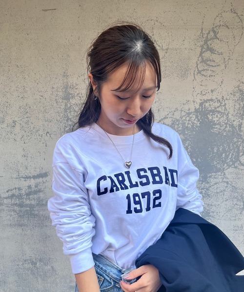 Ocean Pacific(オーシャンパシフィック)の「【OP/オーピー】【限定商品】レディースカレッジロゴロングTシャツ(Tシャツ/カットソー・レディース・ホワイト/チャコールグレー/ベージュ/ヘザーグレー・LARGE/MEDIUM/SMALL/X-LARGE)」の16枚目の写真