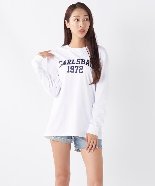 Ocean Pacific(オーシャンパシフィック)の「【OP/オーピー】【限定商品】レディースカレッジロゴロングTシャツ(Tシャツ/カットソー・レディース・ホワイト/チャコールグレー/ベージュ/ヘザーグレー・LARGE/MEDIUM/SMALL/X-LARGE)」の22枚目の写真
