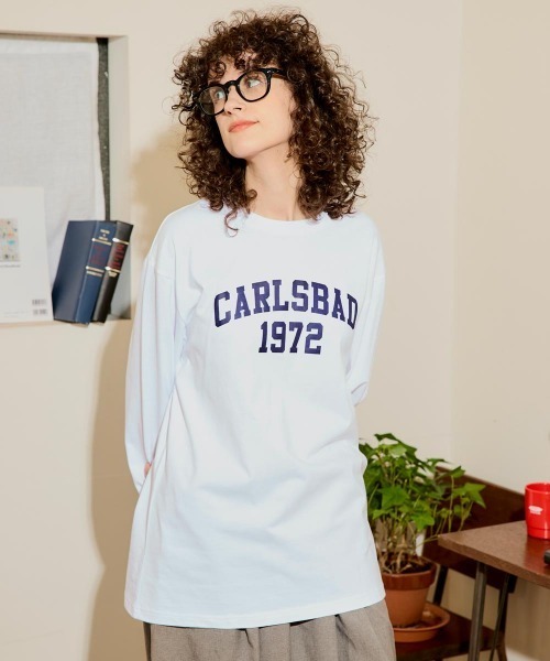 Ocean Pacific(オーシャンパシフィック)の「【OP/オーピー】【限定商品】レディースカレッジロゴロングTシャツ(Tシャツ/カットソー・レディース・ホワイト/チャコールグレー/ベージュ/ヘザーグレー・LARGE/MEDIUM/SMALL/X-LARGE)」の8枚目の写真