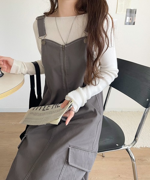 セール】大人が着るカジュアル新定番！綿100％配色ステッチロング丈