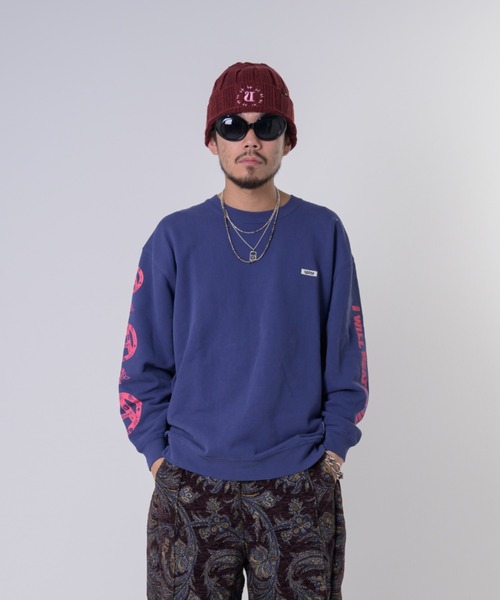EFFECTEN（エフェクテン）の「【EFFECTEN】Scramble Stone Wash Sweat（スウェット・メンズ・ネイビー/ナチュラル/バーガンディー・FREE）」の3枚目の写真