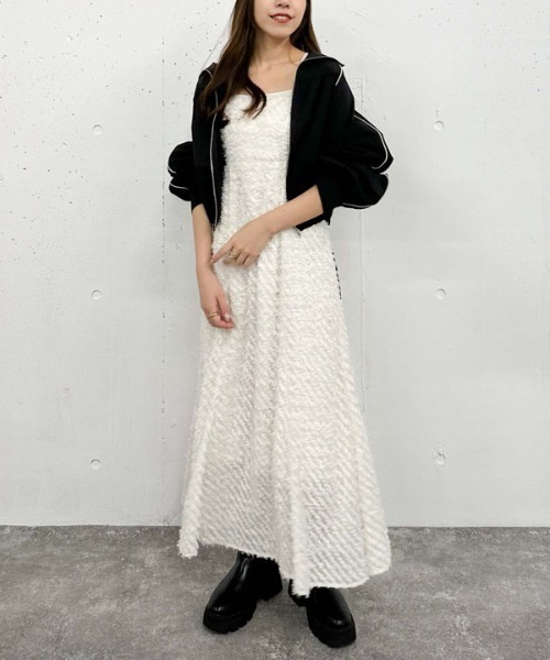 archives(アルシーヴ)の「フリンジJQキャミワンピース(ワンピース・レディース・オフホワイト/ブラック・MEDIUM)」の8枚目の写真