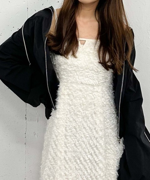 archives(アルシーヴ)の「フリンジJQキャミワンピース(ワンピース・レディース・オフホワイト/ブラック・MEDIUM)」の9枚目の写真