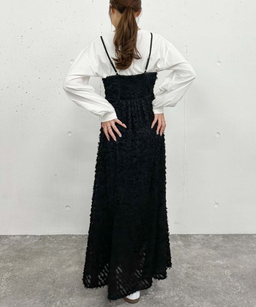 archives(アルシーヴ)の「フリンジJQキャミワンピース(ワンピース・レディース・オフホワイト/ブラック・MEDIUM)」の14枚目の写真