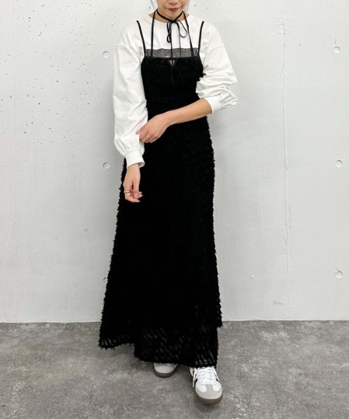 archives(アルシーヴ)の「フリンジJQキャミワンピース(ワンピース・レディース・オフホワイト/ブラック・MEDIUM)」の16枚目の写真