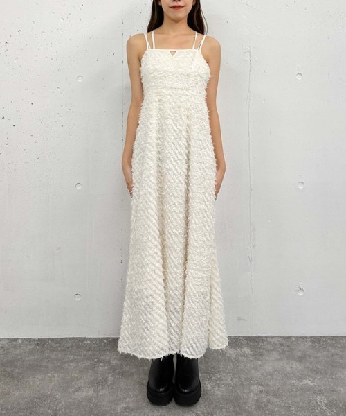 archives(アルシーヴ)の「フリンジJQキャミワンピース(ワンピース・レディース・オフホワイト/ブラック・MEDIUM)」の21枚目の写真