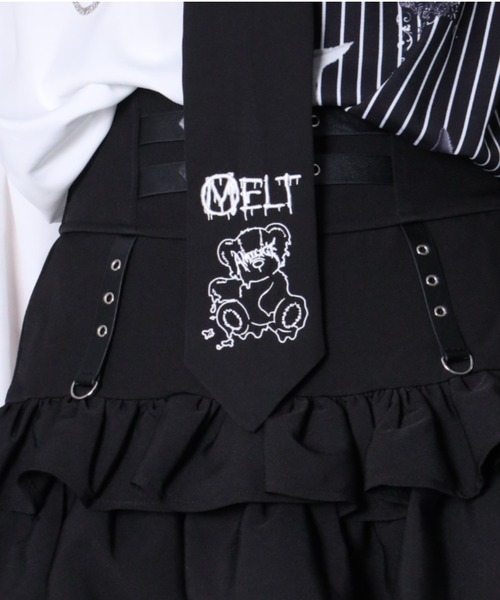 Amilige（アミリージュ）の「MELT Bear刺繍ネクタイ（ネクタイ・レディース・ブラック・FREE）」の3枚目の写真