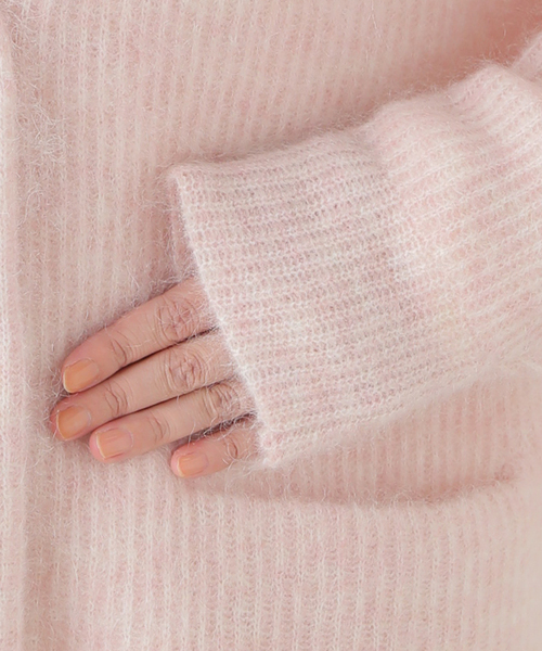 SAYAKADAVIS（サヤカディヴィス）の「SAYAKA DAVIS MOHAIR MIX CARDIGAN TKT301-MK：カーディガン（カーディガン/ボレロ・レディース・ピンク・SMALL）」の9枚目の写真