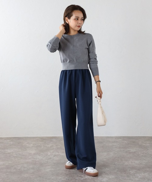 Bonjour Sagan パンツ とろみポンチカーブパンツ レディース