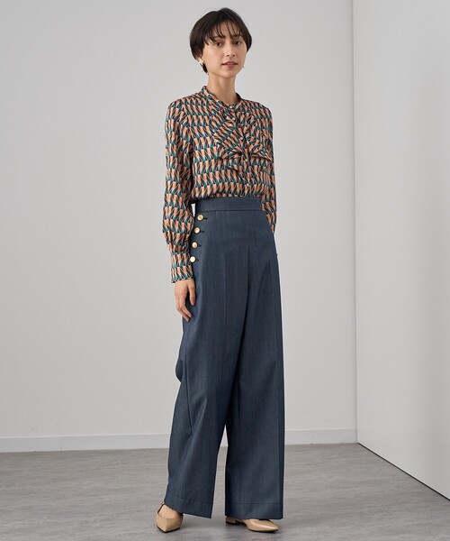 ANAYI(アナイ)の「カラーグラフィックフリル ブラウス(シャツ/ブラウス・レディース・ブラウン系その他・36/38)」の2枚目の写真