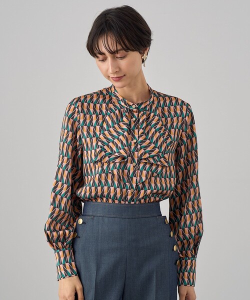 ANAYI(アナイ)の「カラーグラフィックフリル ブラウス(シャツ/ブラウス・レディース・ブラウン系その他・36/38)」の3枚目の写真