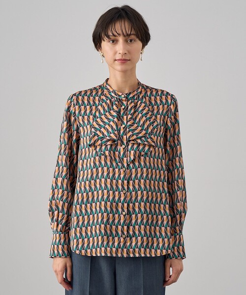 ANAYI(アナイ)の「カラーグラフィックフリル ブラウス(シャツ/ブラウス・レディース・ブラウン系その他・36/38)」の4枚目の写真