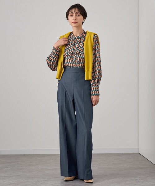 ANAYI（アナイ）の「カラーグラフィックフリル ブラウス（シャツ