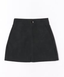 マットレザー台形ミニスカート