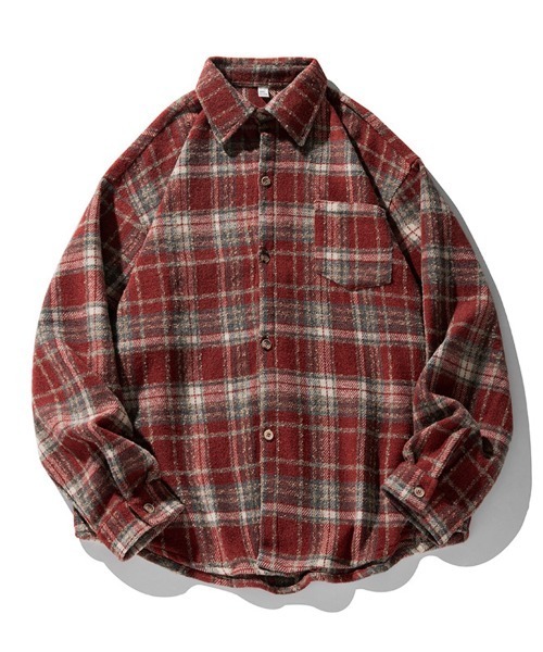 Ressaca（レサーカ）の「オーバーサイズヴィンテージライクチェック柄シャツ（シャツ/ブラウス・メンズ・ブルー/ブラック/レッド・XL/L/M）」の3枚目の写真