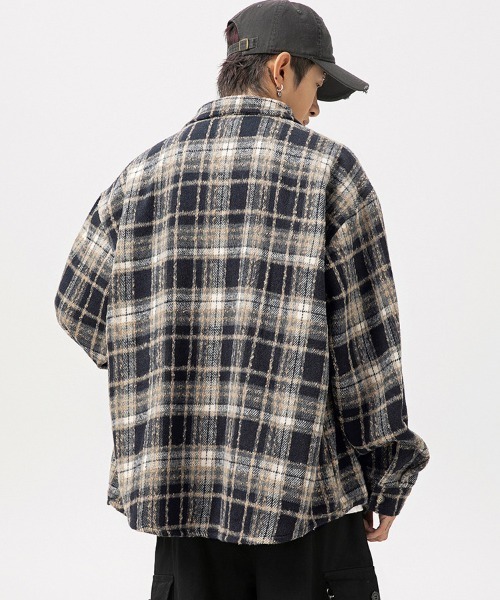 Ressaca（レサーカ）の「オーバーサイズヴィンテージライクチェック柄シャツ（シャツ/ブラウス・メンズ・ブルー/ブラック/レッド・XL/L/M）」の6枚目の写真